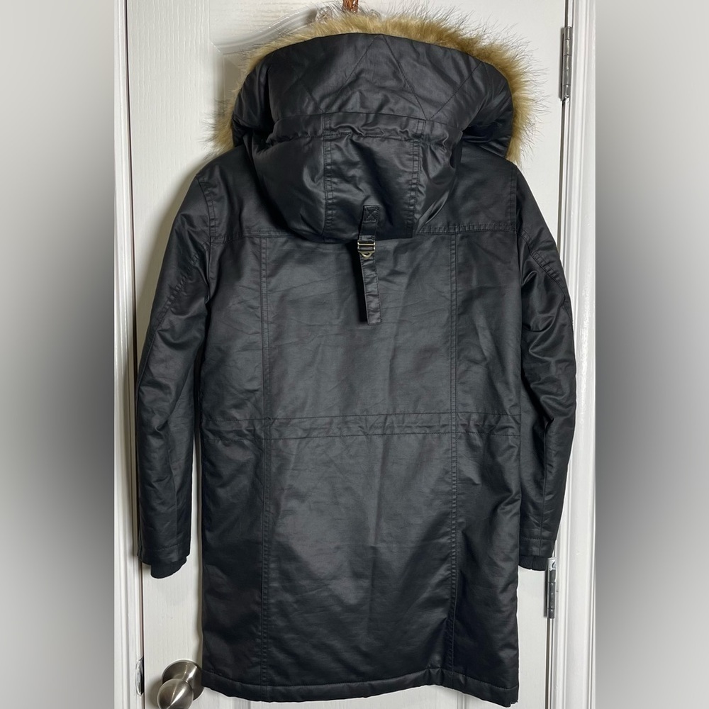 J. Crew Perfect Winter Parka PrimaLoft Black Size XXSP Petite - Picture 7 of 12